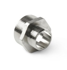 Ниппель латунный НР резьбовой переходной 1/2x1 PROAQUA