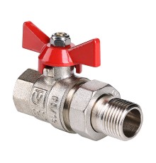 Кран шар. BASE с полусгоном 1 1/4" вн.-нар. (4/36) VT.227.N.07