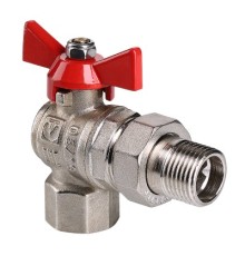 Кран шар. BASE угловой с полусгоном 1" вн.-нар. (4/32) VT.228.N.06