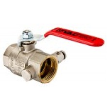 Кран шар. BASE с дренажом и воздухоотводчиком 1/2" вн.-вн. (12/108) VT.245.N.04