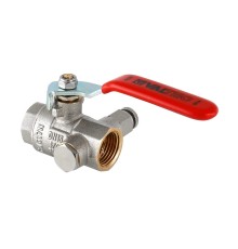 Кран шар. BASE с дренажом и воздухоотводчиком 3/4" вн.-вн. (10/90) VT.245.N.05
