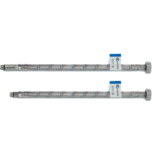 Подводка гибкая для смесителя 150 см (2 шт.) стальная гайка (AQUALINE  25)