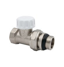 Запорный клапан для радиатора прямой  FM 1/2" с уплотнением (AQualink  100/10) новый