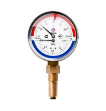 Термоманометр ТМТБ-41Р Dy 100 с нижним подключением 1/2", 10 бар 0-150* (1/10) ТМТБ-41Р.0410150