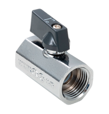 Кран шаровой "мини" для бытовых приборов 1/2 вн-вн, ручка-флажок ГОСТ (20/200) (AQualink)