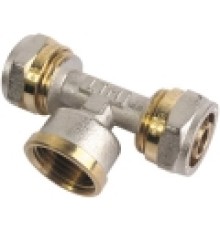 Тройник 2 цанги/гайка T20х3/4Fх20 (AQUALINK  50/10  )
